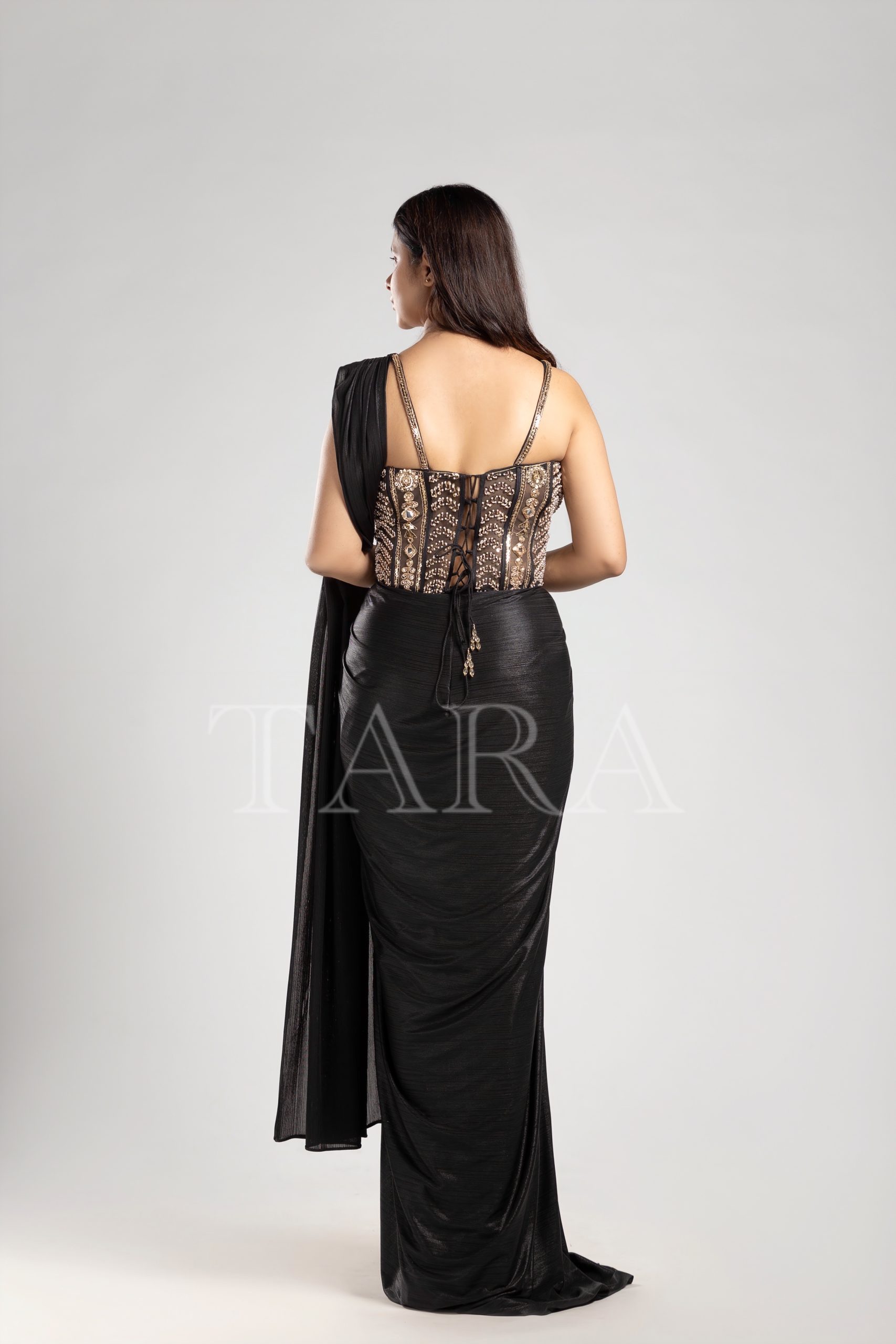 Drape Gown Saree - Image 4