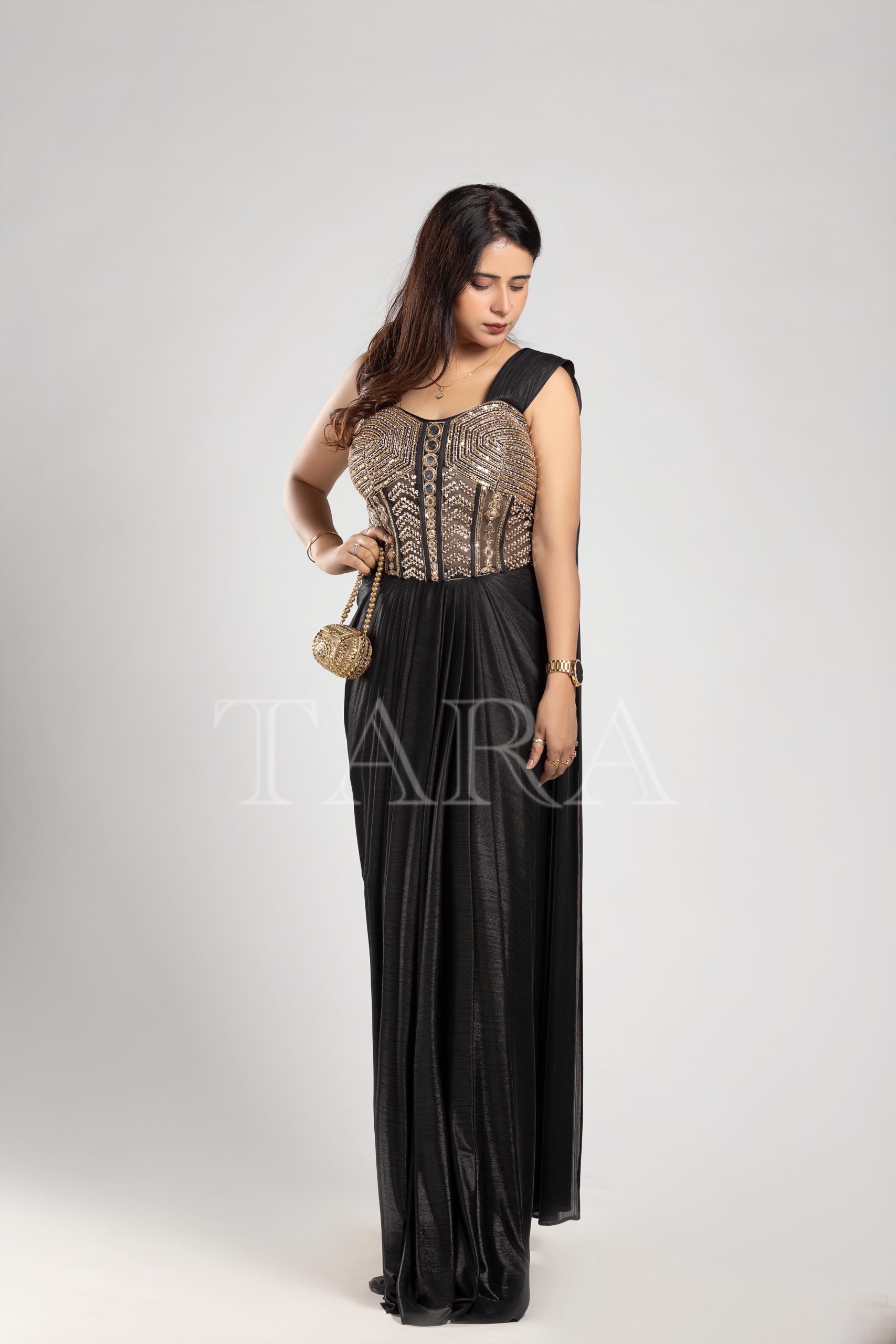 Drape Gown Saree - Image 3
