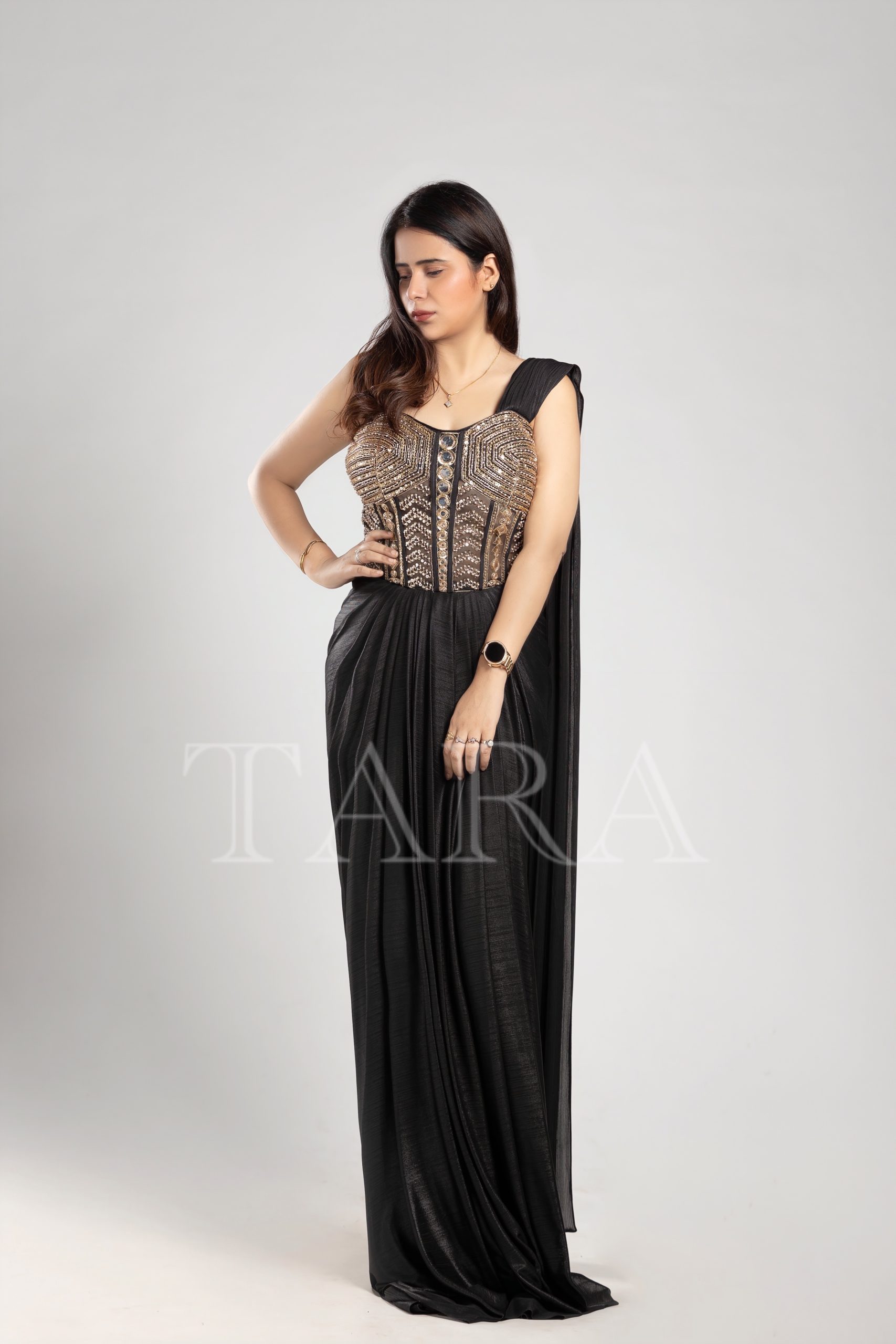 Drape Gown Saree - Image 2