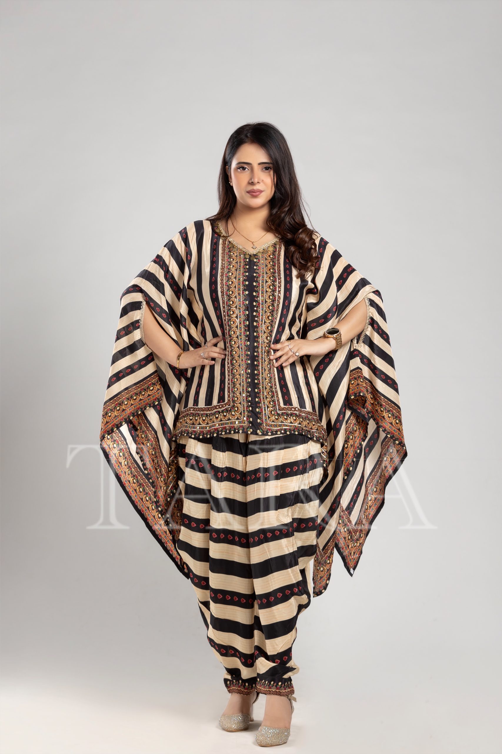 Stripe Kaftan Co-ord Set