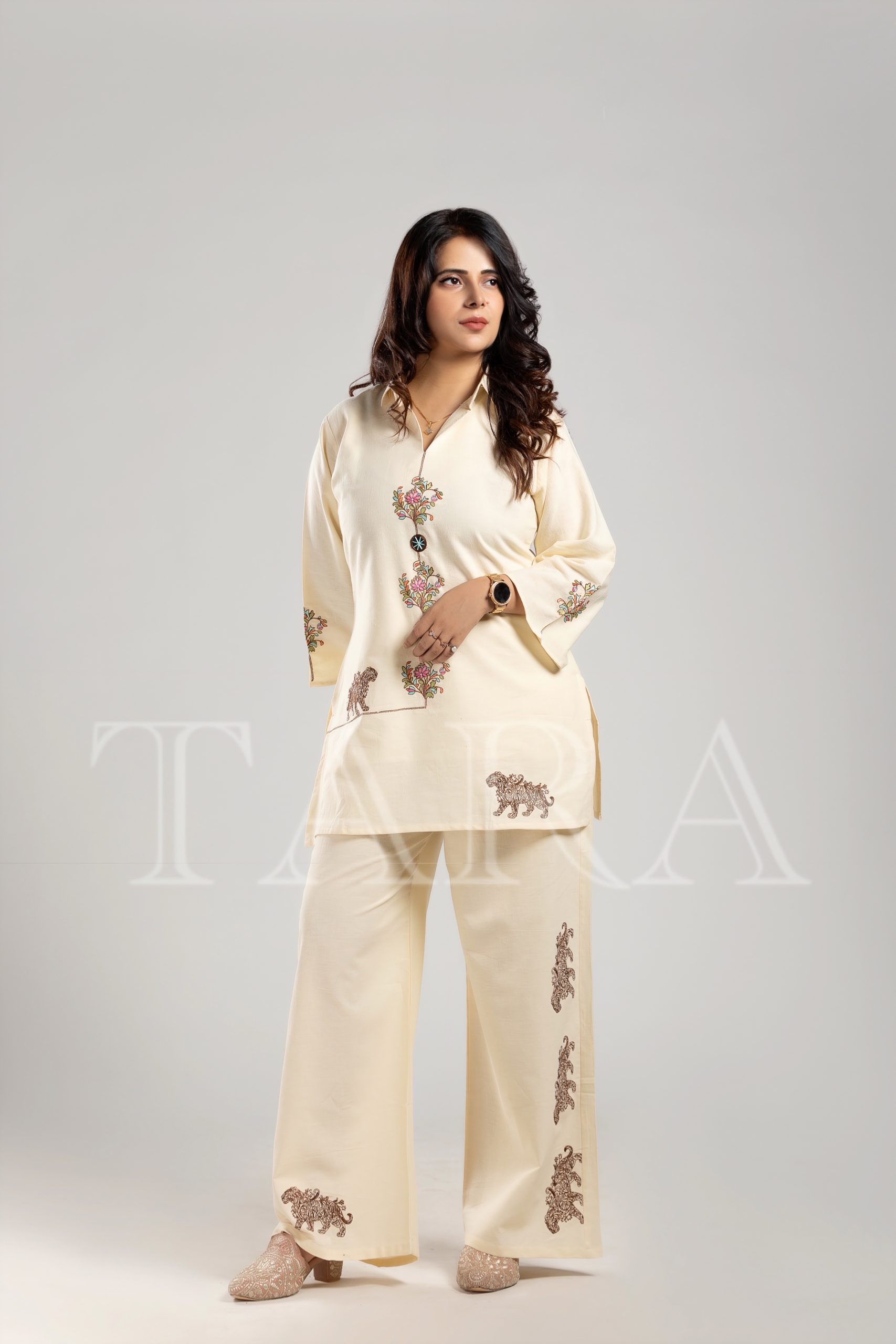 Floral Embroidery Co-ord Set - Image 4