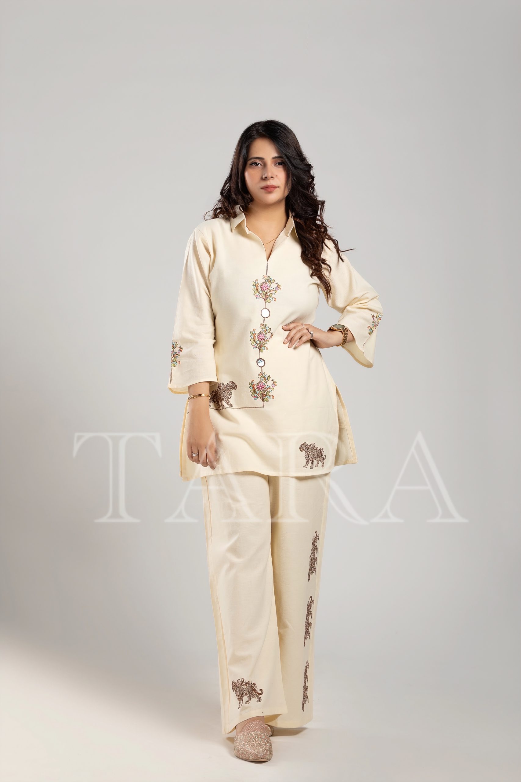 Floral Embroidery Co-ord Set - Image 3