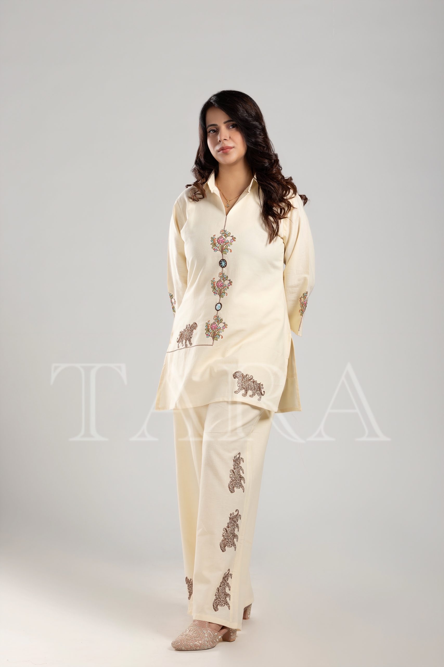 Floral Embroidery Co-ord Set - Image 2