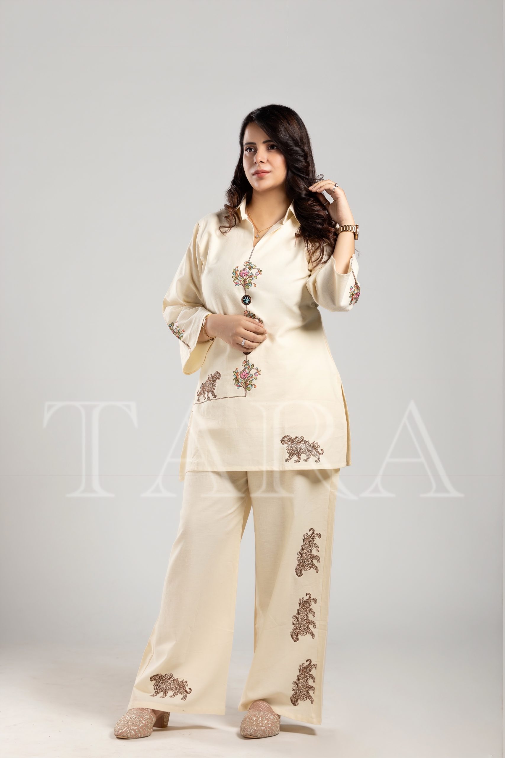 Floral Embroidery Co-ord Set